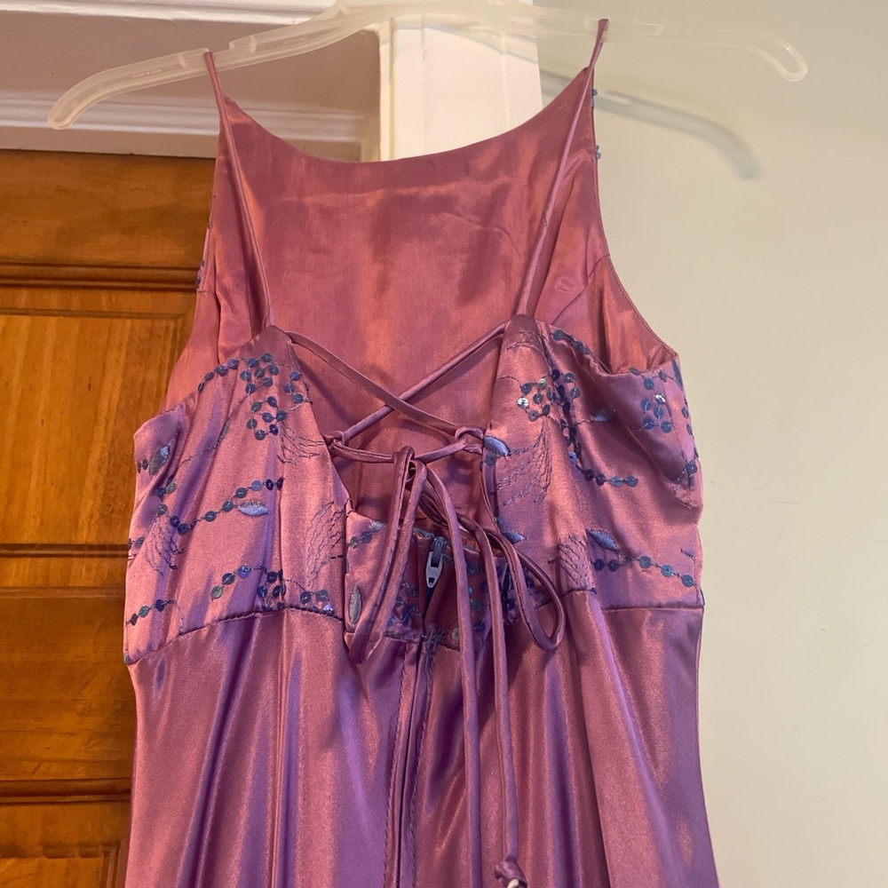 Elegant Purple Gown With Sequence - image 3